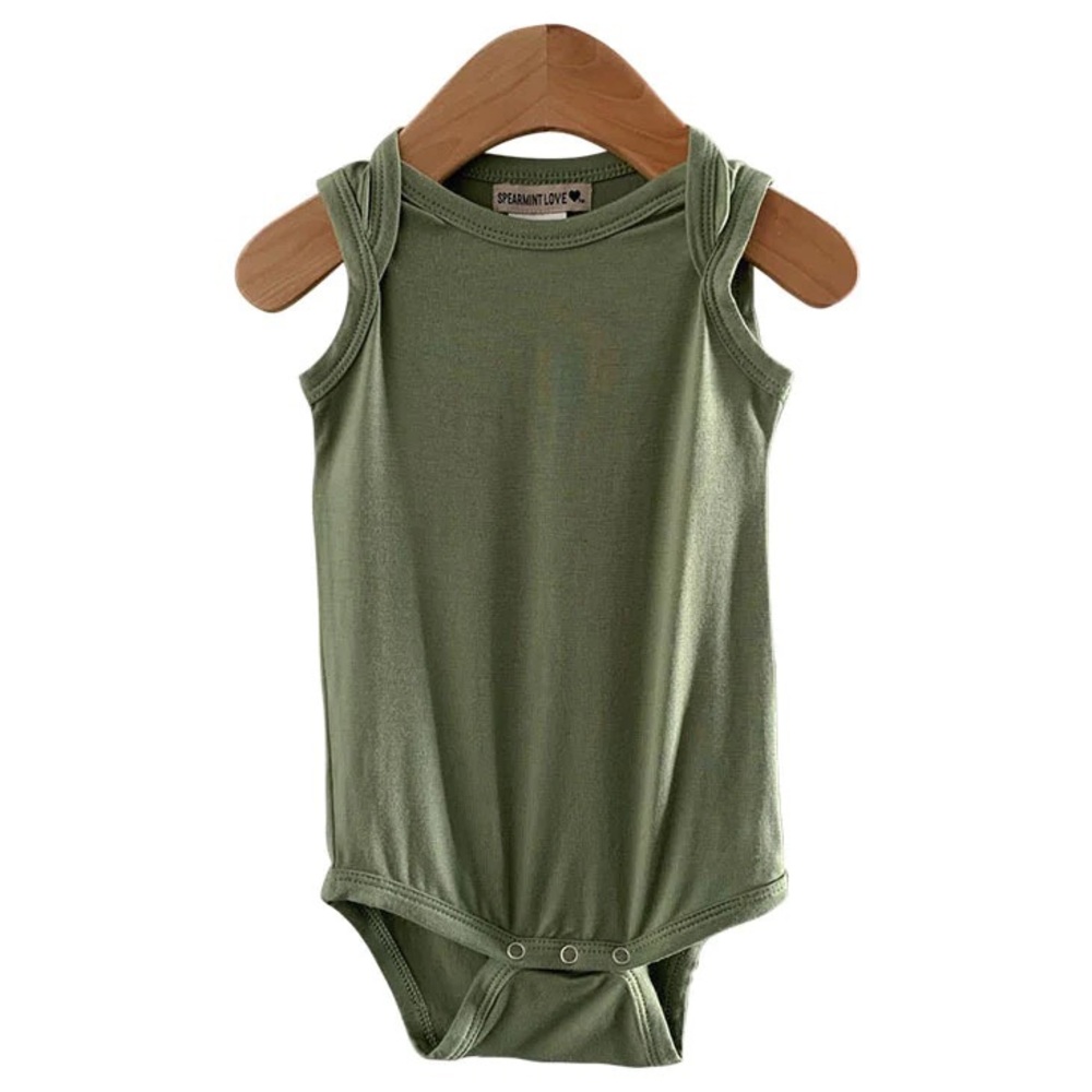 Spearmint Love Sleeveless Bodysuit, Sage